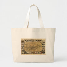 Fresno California in 1901 Canvas Bags