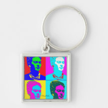 Frida Kahlo Andy Warhol Inspired Portrait Key Chains
