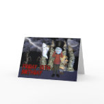 Friday 13th Birthday, Spooky Ghost, and creatures cards