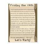 Friday the 13th postcards