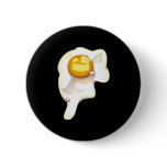 Fried Egg Black Button