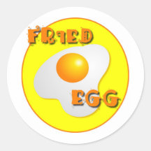 Fried Egg Round Stickers