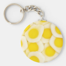 fried egg sweets background key chain