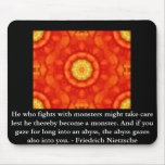 Friedrich Nietzsche - profound quotation mousepads