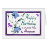 Friend Birthday Bluebells and Butterflies Card
