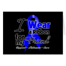 Friend - Colon Cancer Ribbon Greeting Cards