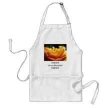 FRIEND GIFT Apron Rose Customise Text Rose Flower