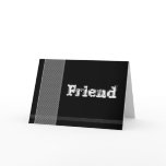 FRIEND - Groomsman - Black and Silver Checks cards