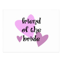 Friend of the Bride Postcard