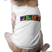 FRIEND ~ PERSONALIZED BIG LETTER PET-WARE FOR DOGS DOGGIE TSHIRT