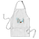 Friendly Birds in Blue Apron