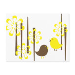 Friendly Birds in Yellow postcards