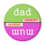 Friendly Chore Fridge Magnet - Laundry!