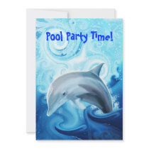 Friendly Dolphin Playing in the Ocean Invitation