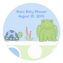 Friendly Frog and Turtle Custom Sticker