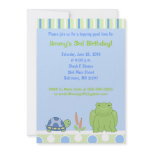 Friendly Frog & Turtle 5x7 Birthday Invitation