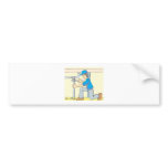 Friendly Plumber Cartoon bumper stickers