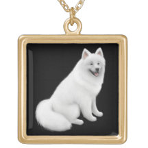Friendly Samoyed Dog Necklace