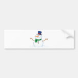 Friendly Snowman Bumper Sticker