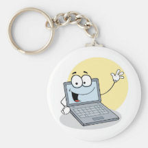 Friendly Waving Laptop Key Chain