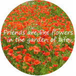 Friends Are Like Flowers (round) photo sculptures