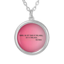 Friends are not in words but in deeds personalized necklace