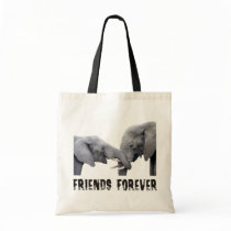 Friends Forever Elephants hugging / embracing Tote Bag