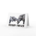 Friends Forever Elephants hugging / embracing Card