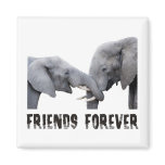 Friends Forever Elephants hugging / embracing magnets