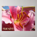 FRIENDS! Gifts Christmas Lily Flowers Art Prints