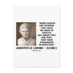 Friends Have No Need Of Justice Aristotle Quote Post Cards