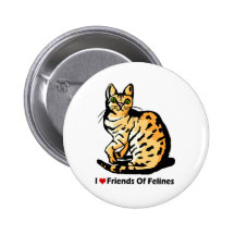 Friends Of Felines Cat Designs Pinback Button