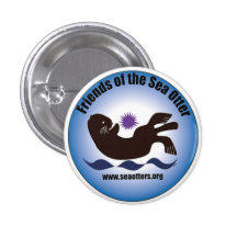 "Friends of the Sea Otter" button w/ logo, small