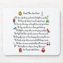 Friends Then Now Forever Poem on Mousepad mousepads