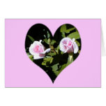 Friendship Card wth twin roses in heart.