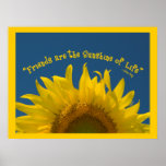 Friendship Sunflower Poster Print