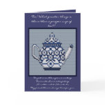 FRIENDSHIP TEA Cross Stitch Style Design Cards