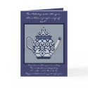 FRIENDSHIP TEA Cross Stitch Style Design cards