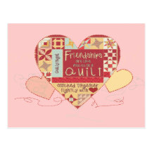 Friendships are like quilts postcards