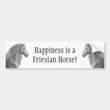 Friesian Horse Bumper Sticker