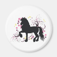 Friesian Horse Fridge Magnet