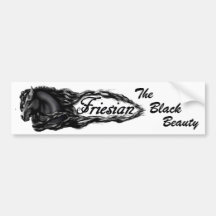 Friesian, The black beauty Bumper Stickers