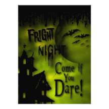 FRIGHT NIGHT HALLOWEEN PARTY - Haunted House Personalized Invite