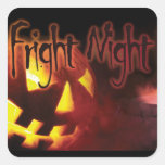 Fright Night on Halloween Square Sticker
