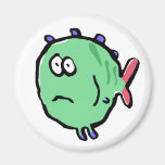 frightened fish refrigerator magnet
