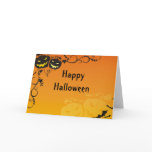 Frightening Pumpkins Halloween Card