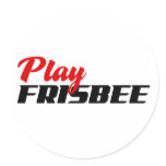 Frisbee Round Sticker