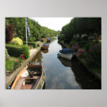 Frisian Canal with Boats Photo Poster Art posters