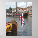 Frisian IJsselmeer Town Lemmer Photo Poster posters