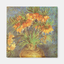 Fritillaries in a Copper Vase by Vincent van Gogh Fridge Magnet